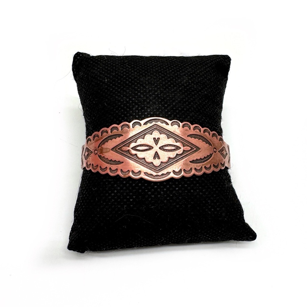 Bell Trading Post Vintage Copper Cuff Southwestern Stamped Bracelet